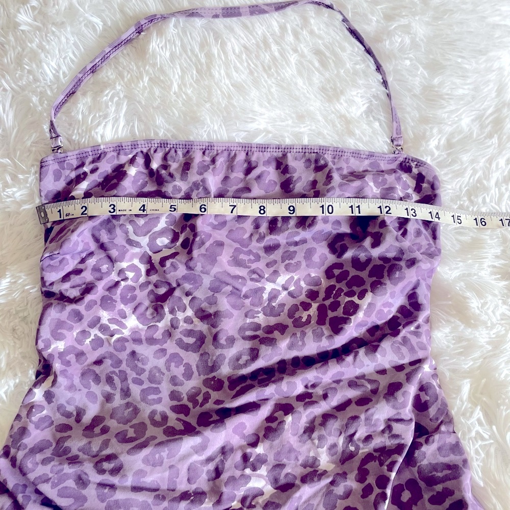 OP Purple Leopard Print One Piece Swimsuit - Picture 5 of 6